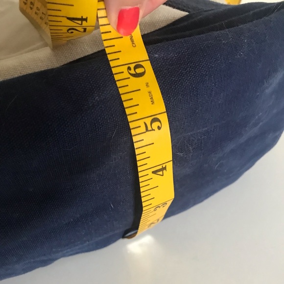 Canvas Tote Zip closure Cream/Navy McCarter&English - Picture 7 of 10